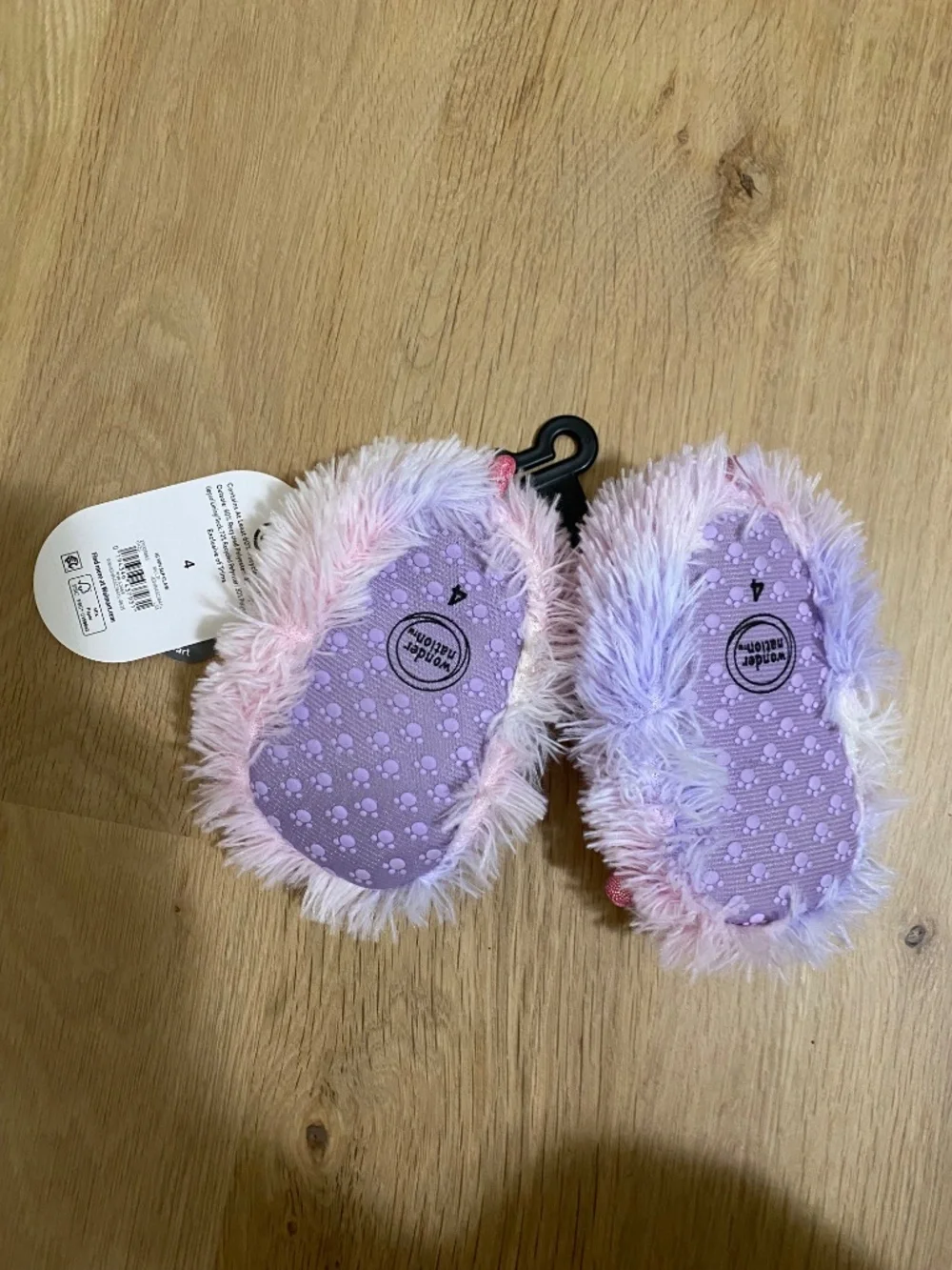 Pink & Purple Monster Slippers 4T